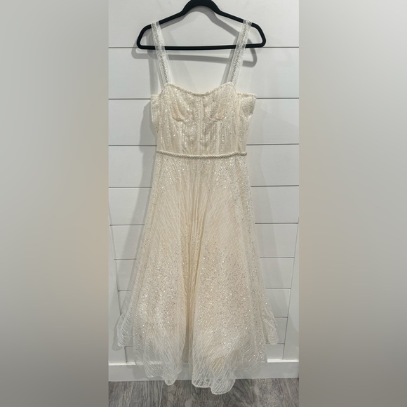 NWT Bronx and Banco white Mademoiselle Bridal midi dress - Picture 5 of 16